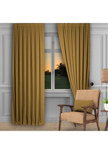 Devetüyü Ada Fon Perde Normal Pile 1'e 2,5 Pile-devetüyü Deve Tüyü