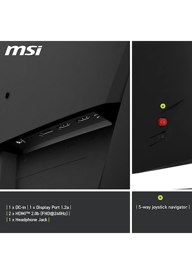 Msı Mag 274cxf 27" 0.5 Ms Full Hd Curved 280 Hz Oyuncu Monitörü