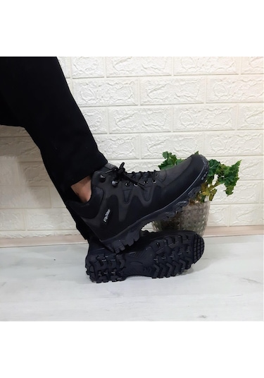 Sky Blue Siyah 0050 Fermuarlı Bağacaklı Kaymaz Erkek Bot 001