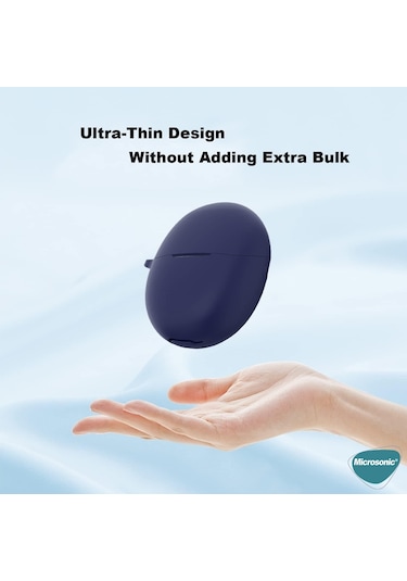 Microsonic Huawei Freebuds 5 Uyumlu Mat Silikon Kılıf Siyah