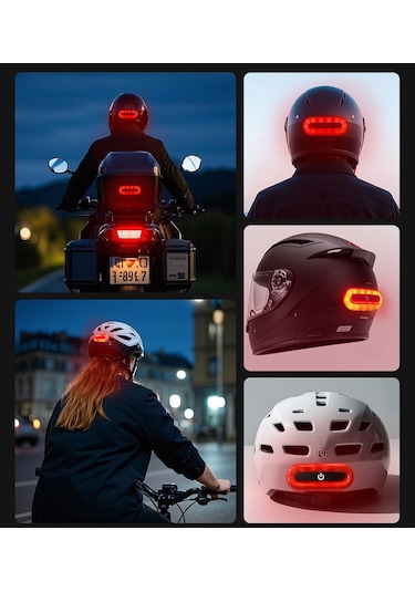 Mts Kask Arkası Led Çakar 4 Modlu 1 Adet