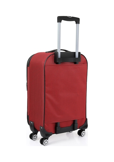 Oleets 8 Tekerli Su Geçirmez Kumaş Orta Boy Valiz Bordo