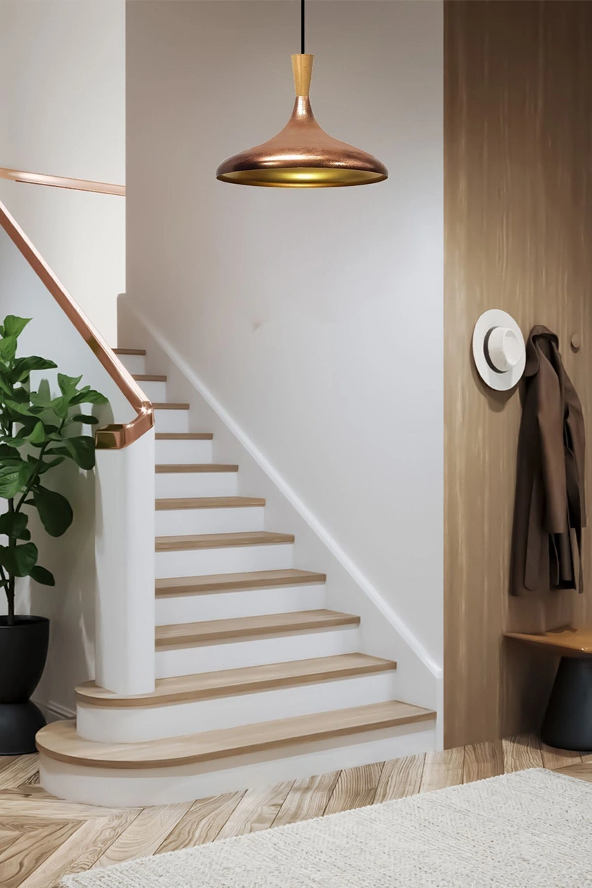 Champion Patina Ahşap Huni Tekli Avize Sarkıt Salon Mutfak Cafe Butik Lamba Aydınlatma Avizeler Patina