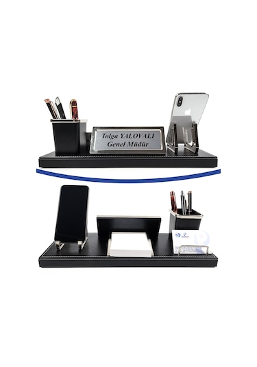 Prozenis Samatya Deri Masa Üstü İsimlik Kalemlik Notluk Seti