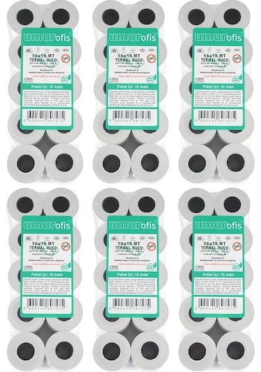 56x16 16 Mt Termal Rulo Poşetli 48 Gr 60 Rulo