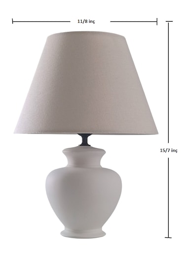 Hydria Abajur, Table Lamp, Yükseklik H40 X Çap Ø30 Cm Beyaz
