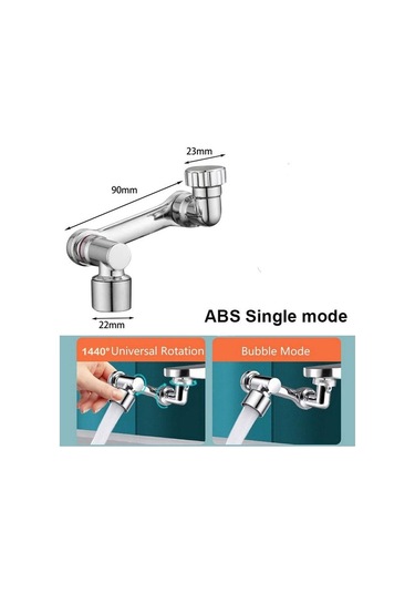 Jms1440 Musluk Püskürtme Kafası Havalandırıcı Fıskiye Memesi 1 Mod Gümüş