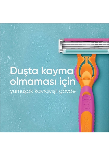 Gillette Simply Venus 3 Miami Tıraş Makinesi Gövdesi + 4 Bıçak