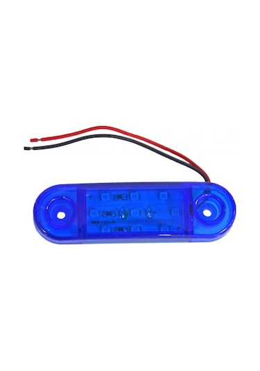 Tas 24v Side Marker Lamba 9 Ledli Mavi 8,5x2,5 Cm Tas.018m-24 2 Li