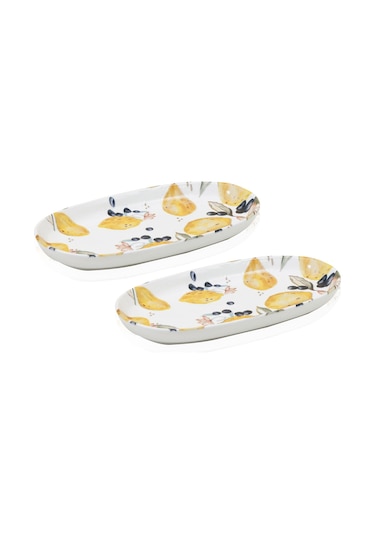The Mia Limoncello Oval Servis 2li 26 Cm Lmn023 Çok Renkli