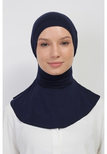 Pratik Esnek Likralı Boyunluklu Geçmeli Bone Lacivert