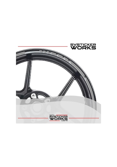 Motosiklet Jant Şeridi Jant Sticker Dekor Model Parçalı Desen Sticker Set Gri