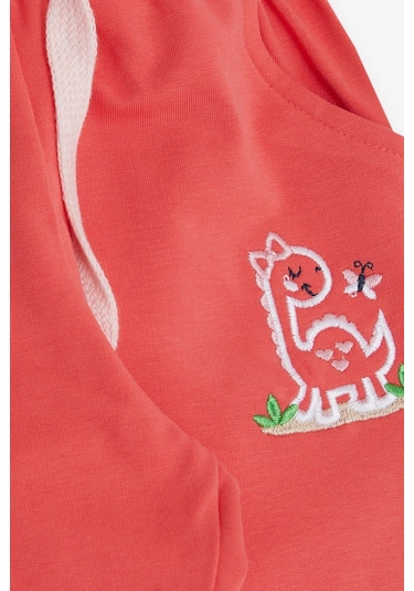 Breeze Kız Çocuk Alt Sevimli Dinozor & Kelebek Nakış Baskılı 1-4 Yaş, Narçiçeği-narçiçeği Narçiçeği