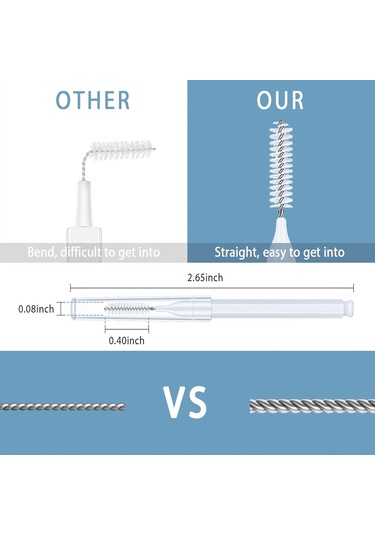 Monyee Banyo Duş Başlığı Tıkanıklık Açıcı - 20 Adet Nylon Fırça, Hexagonal Kaymaz Korumalı Kutu Seti Beyaz