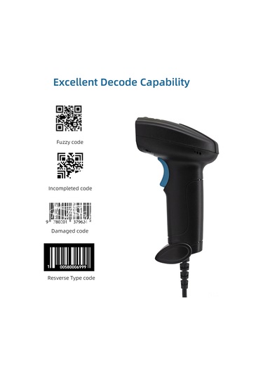 Lemestar "usb Ve Rs-232 Bağlantılı El Tipi 1d/2d Barkod Okuyucu - Windows/android Uyumlu"