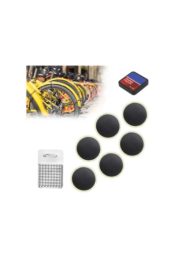 Kangvka Duutı Tl-113 Sürtünmez Lastik Tamir Seti, Sıvımsız, Taşıma Kolay, Bisiklet İç Lastiği Tamiri, Siyah, 6 Adet Tamir Patches İle Dosya