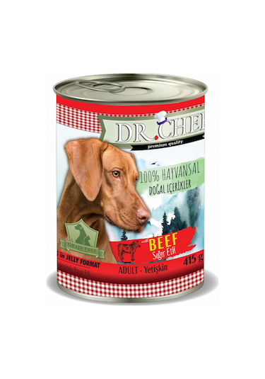 Dr.Chef Sığır Etli Konserve Yetişkin Köpek Maması 24 x 415 G