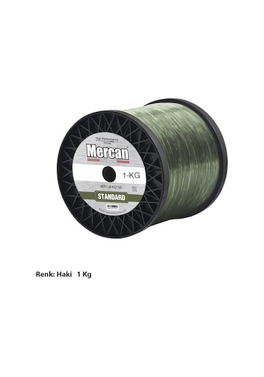 Mercan Standart 1 KG Haki Yeşil Bobin Misina