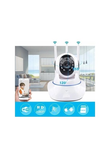 Kingboss IP-26 Hareket Sensörlü 3 Antenli Wi-Fi Kablosuz Bebek Güvenlik Kamerası