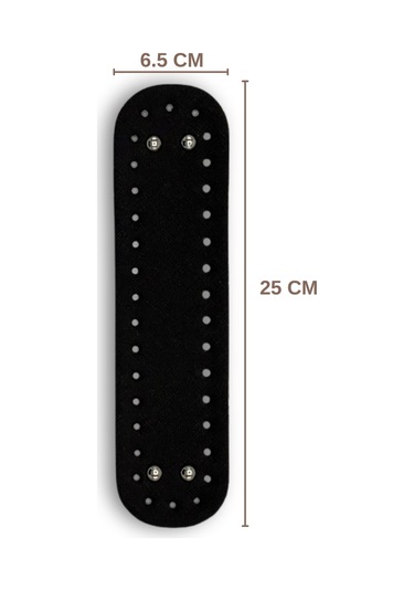 Sensy Çanta Tabanı Mini Suni Deri 6.5cmx25cm Canta Aksesuarı Ve Çanta Aksesuar Siyah