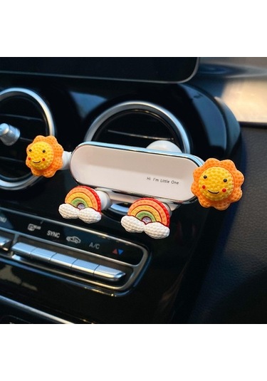 Luckysouk Araba Cep Telefonu Tutucusu Araba Hava Çıkışı Cep Telefonu Tutucusu Karikatür Araba Sabit Navigasyon Sevimli Kadın Sarı Havalandırma 0o0jjv