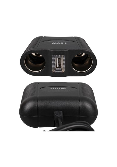 Olesson 1645 12-24v Tek Usb Girişli 100w 70cm Kablolu 2'li Araç Çakmak Çoklayıcı