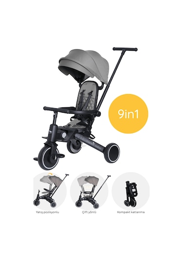 Merkür Bebe Hawk Üç Tekerlekli Bebek Ve Çocuk Bisikleti Gri Gri