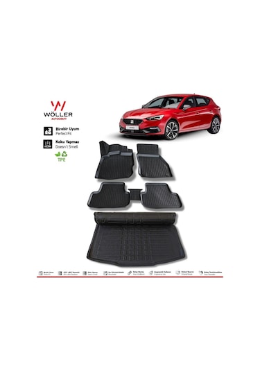Seat Leon 4 Paspas Bagaj Havuzu Set 2021 Sonrası 3d Ultraflex Set