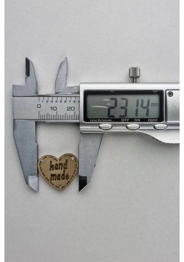 Dikilebilir Deri Kalp Figürlü Handmade Etiketi Lacivert 5 Adet