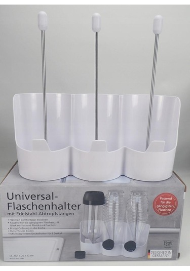 Wenko Fılıa 3'lü Şişe Kurutma Rafı Beyaz