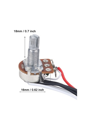Hfambition Elektro Gitar Telsiz Kablosu - 2 Ses 1 Ton 1 Jack, 3 Pervane Anahtarı, Gürültü Azaltıcı Bakır Shaft, Kolay Kurulum