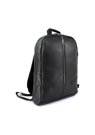 Unisex Kulaklık Çıkışlı Dosya Evrak ve 15 inç Laptop Bölmeli Sırt Çantası Siyah Renk