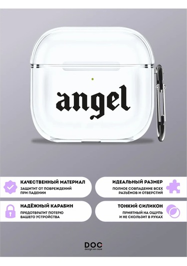 Designoncase Airpods Uyumlu 4 İçin Angel Baskılı Kılıf 280411981 Beyaz