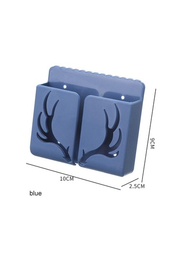 Mavi 1 Adet Duvara Monte Saklama Kutusu Uzaktan Kumanda Saklama Kutusu Klima Uzaktan Kumanda Tv Saklama Kutusu Telefon Tutucu Organizasyonu Mavi