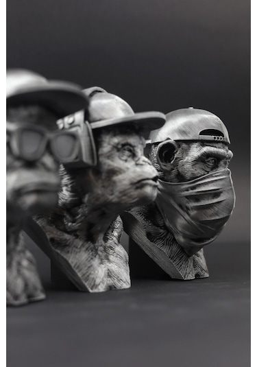 Üç Maymun - Figür / Büst - 12cm