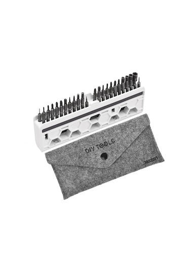 Symbee Jm-8184 Chromium Vanadium Çelik Tornavida Seti - 46 Parça Precision Tamir Aleti, Telefon Ve Cihaz Tamiri İçin, Yumuşak Çanta İle Diğer