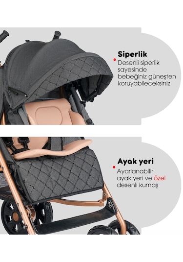 Baby Home 104 Quid Tam Yatarlı Baston Bebek Arabası