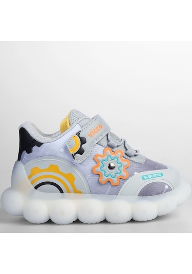 Vicco Port Ortopedik Taban Işıklı Çocuk Bot Siyah