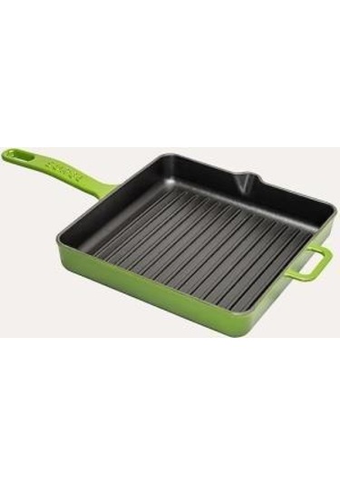 Sürel Döküm 25 Cm Kare Izgara Tava Koyu Yeşil