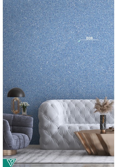 Ventrawall - Mavi Duvar Kaplaması Pamuk Sıva - Wb08 - 5 Kg