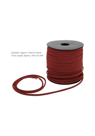 Ximistore9 7 Çekirdekli 4mm 50m Outdoor İçin Kurtarma Teli - Çadır Bağlama, İlk Yardım, Elbise Yapımı İçin Dayanıklı Yeşil-siyah İp Yeşil - Siyah