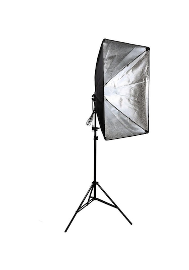 50 x 70 CM 2'li Sürekli Işık Seti Softbox + 2 x 2 M Işık Ayağı + 2 x 85 W Bluetooth Kumandalı