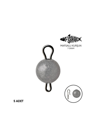 Mafsallı Kurşun - Hareketli İğne Kurşunu - Fishack - 7 Gram - 5'li Paket 71046793