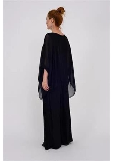 İtalyan Yarasa Kollu İpek Bluz K.siyah