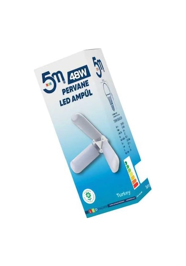 5m Led 48w Pervane Led Ampul E27