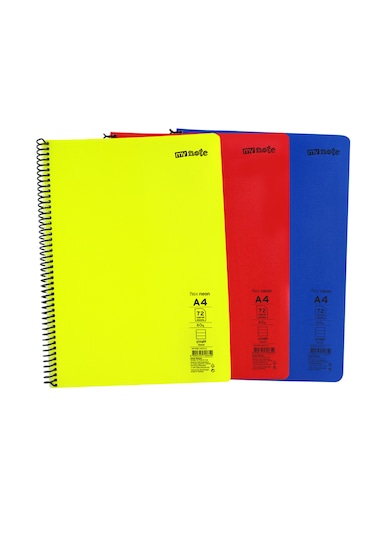 Mynote Flex Neo A4 Defter 72 Yaprak 2 Çizgili 1 Kareli 3'lü Set