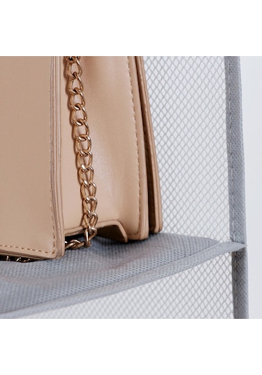 Cbtx 3 Katlı Çanta Asma Organizatör Yerden Tasarruflu Dokunmamış Kumaş Saklama Çantası Bej