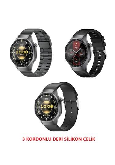 Vwar SK53 3 Kordonlu 45 MM Kalobee Akıllı Saat (İthalatçı Garantili)