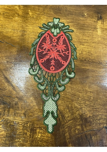 Nakış İşleme Güpür Arma Dikiş Aplike 30x12 Cm