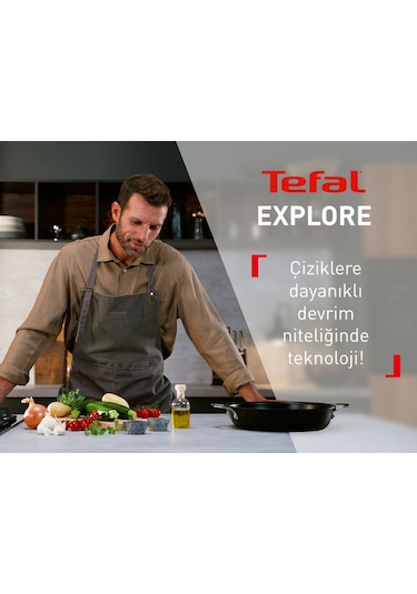 Tefal Fusion Core 9X Krep Tavası - 28 Cm